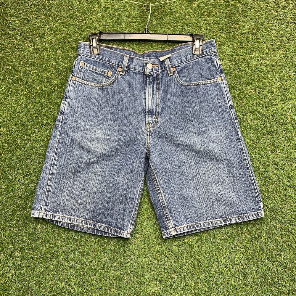 Vintage Levis 550 Jean Shorts Mens 33 Blue Medium Wash Jorts Baggy Skater Work